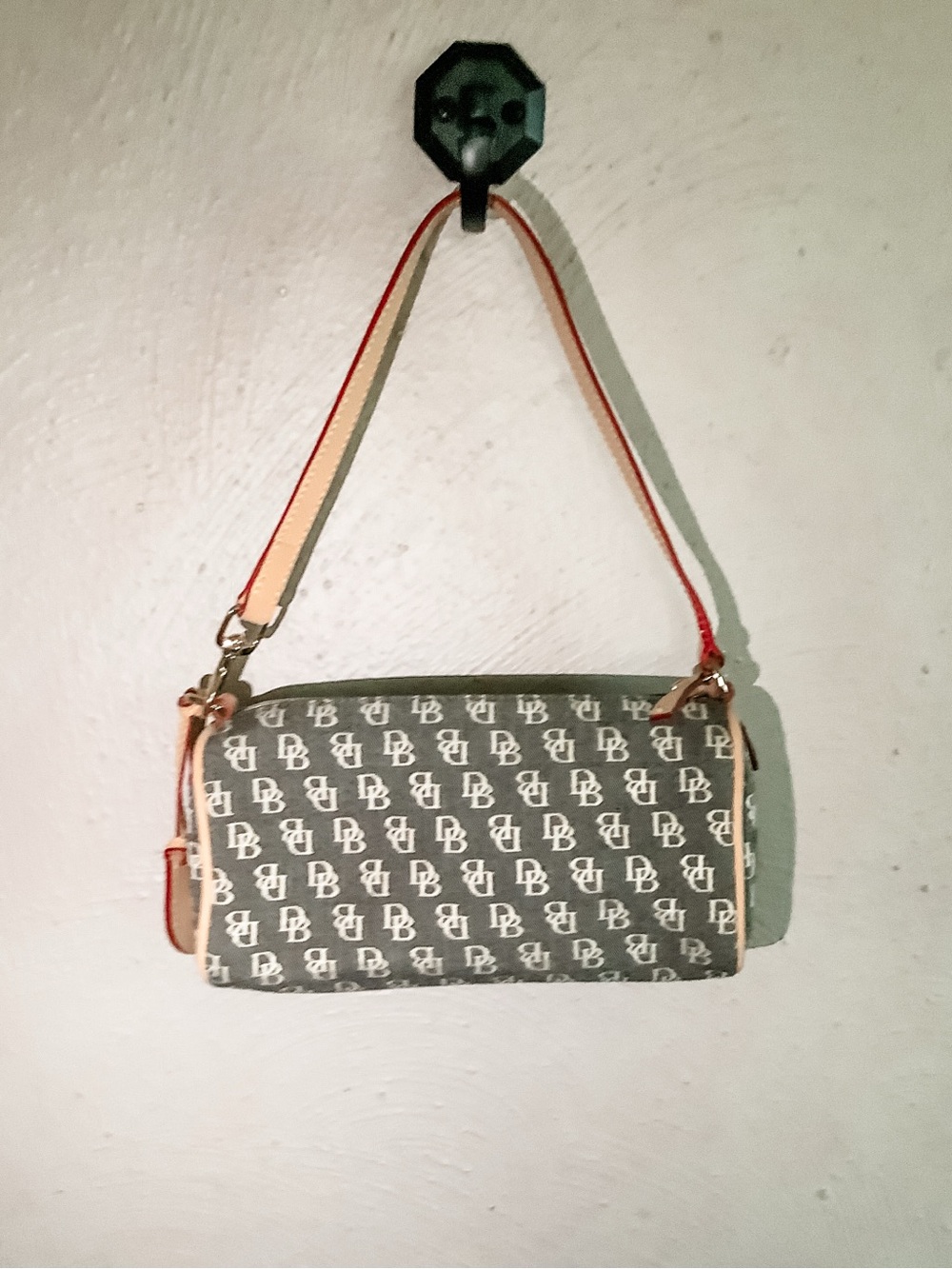 Vintage Dooney & Bourke Monogrammed Mini Barrel Bag